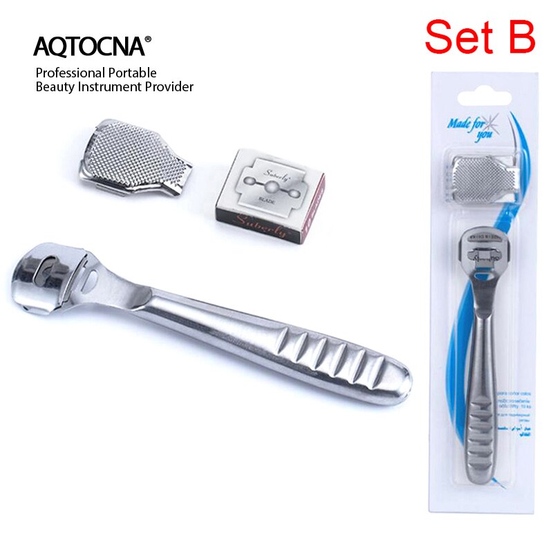 Foot Callus Shaver RaspHeel Hard Skin Remover Hand Feet Pedicure Razor Tool Shavers Stainless Steel Handle Foot File Grater