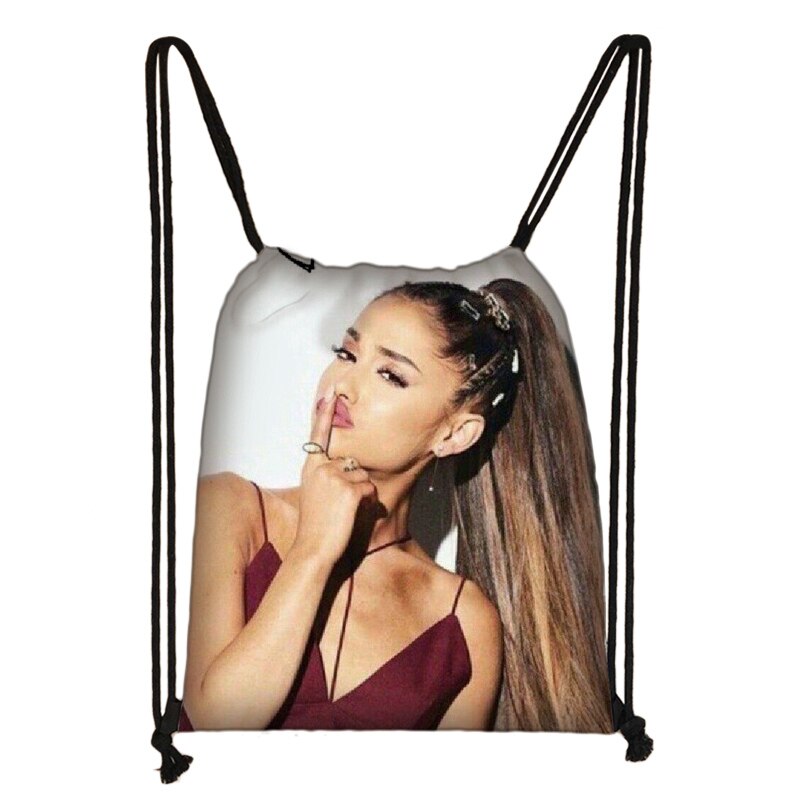 Ariana Grande 3D Drawstring Bag Printing Backpack Daily Casual Boys Girls knapsack Drawstring Bags: 012