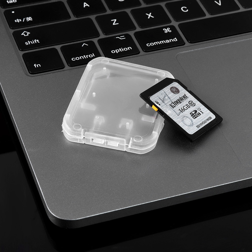 10 stk gennemsigtig plast bærbar hukommelseskortholder kortholder til standard sd sdhc tf hukommelseskort kamera tilbehør