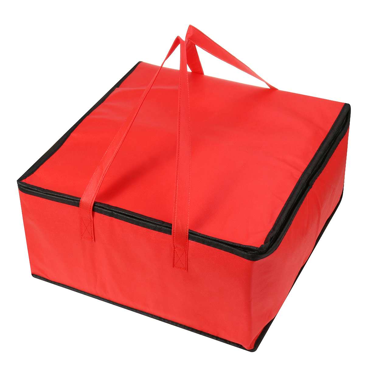 16 "isolierte Tasche Kühltasche Isolierung Klapp Picknick Tragbare Eis Packung Lebensmittel Thermische Tasche Lebensmittel Tasche Pizza Tasche: Rot