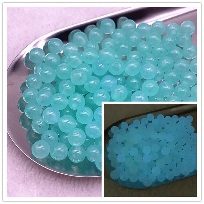 6-8-10mm sterke selvlysende perler som lyser i mørket, løse avstandsperler til merking av smykker, gjør-det-selv halskjede og armbånd: Oransje / 13mm