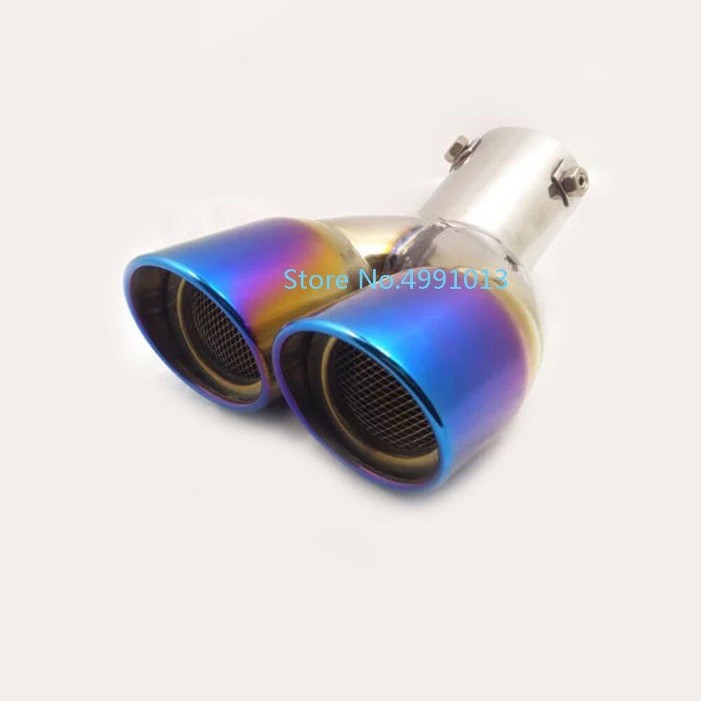 Car cover stainless steel muffler exterior end pipe dedicate exhaust tip tail outlet ornament For Honda Fit jazz