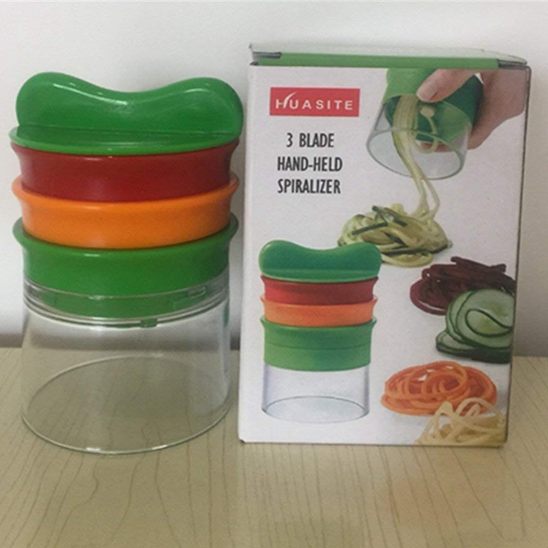 4 in 1 Grater for vegetables Slicer Cutter Vegetable Spiralizer Upgraded Heavy Duty Veggie Spiral Cutter Noodle Pasta Spaghetti