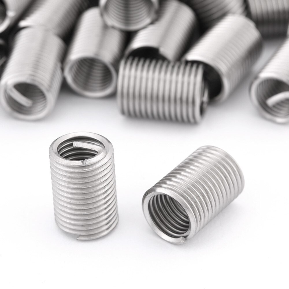 100 Stck/viel Draht Gewinde Einsätze Schraube Hülse Gewinde Reparatur Bausatz M10 * 1,5 2.5D Reparatur Einsatz Sortiment Bausatz 304 Edelstahl