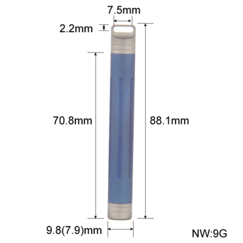 Draagbare waterdichte pillendoosjes voor buiten, pillendoosje voor buiten, titanium doosje, sleutelhanger, metalen waterdichte doos,  ta6111: Kleurrijk