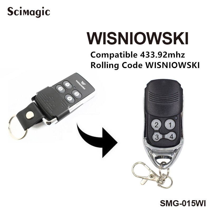 Wisniowski Garage Remote 433.92 Mhz Rolling Code Wisniowski Sleutelhanger Afstandsbediening Gate Control Commando Handheld Zender