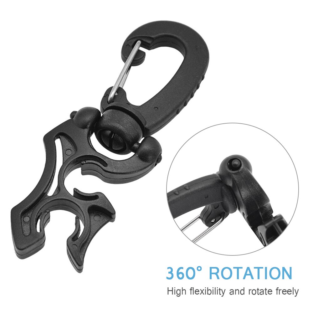 2 Packs Scuba Diving Double BCD Regulator Hose Holder with Clip Suit for Low/High Pressure Hoses Regulators Gauges Accessory