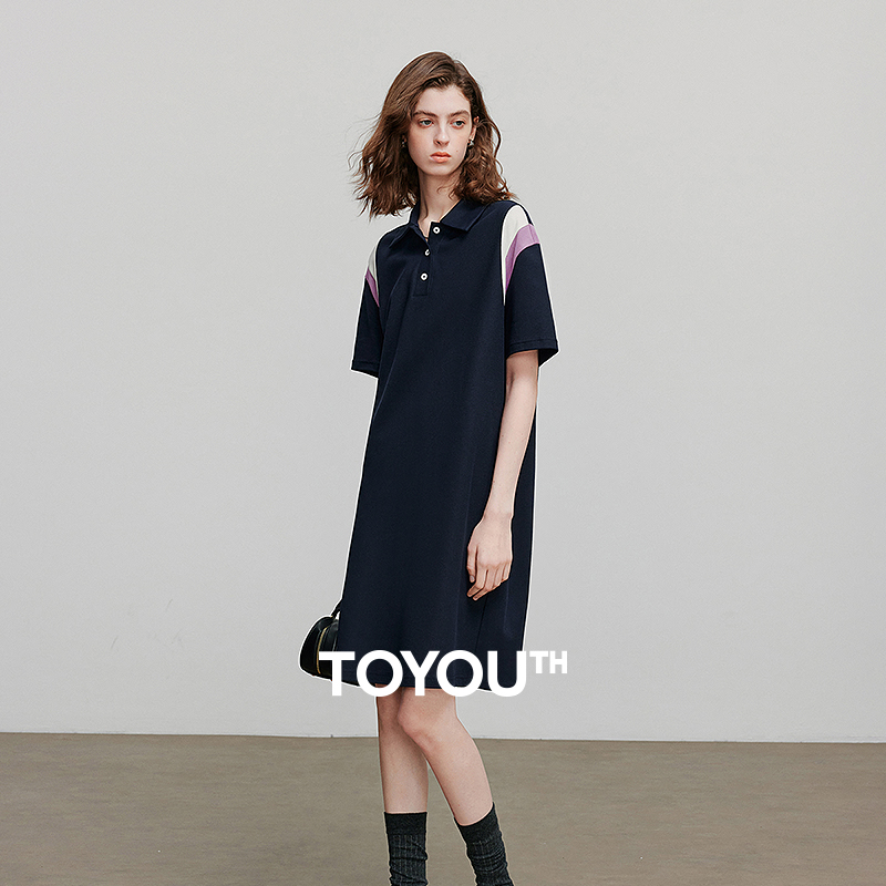 TOYOUTH Women Dress Summer Short Sleeve Casual Dress 8529113