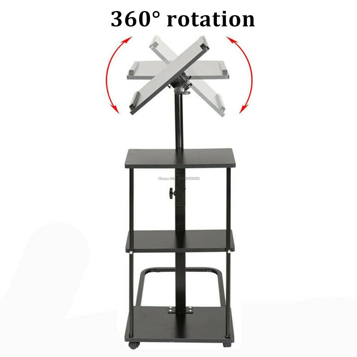 Large size Desktop Computer Table Adjustable Portable Laptop Desk Rotate Laptop Bed Table Can be Lifted Standing Desk with Wheel