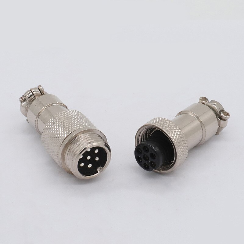 ZHQCN GX12 Industry M12 Welding Cable Wire Connector 5A 125V Power Connectors 2 3 4 5 6 7 Pin Threaded Coupling Solder Terminal