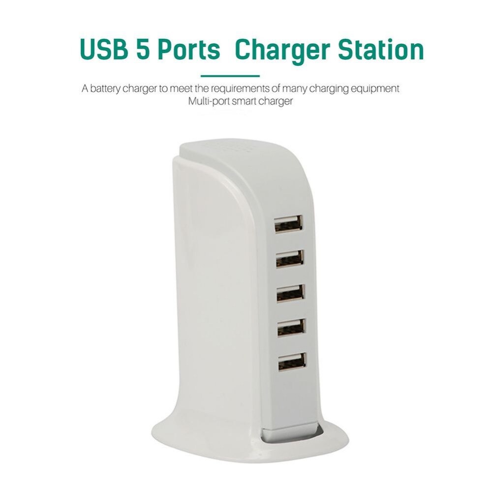 Universele 5 Poort Multi USB Charger HUB USB Laadstation Dock Voor Mobiele Telefoon Desktop Muur Thuis Laders EU ONS plug