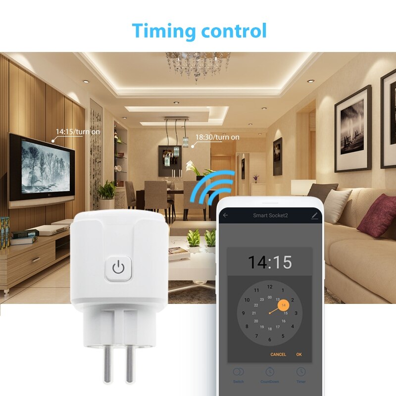 Afstandsbediening Home Wifi Smart Power Socket Draadloze Tijdschakelaar Outlet Voor Eu Plug Draadloze Afstandsbediening Socket Adapter