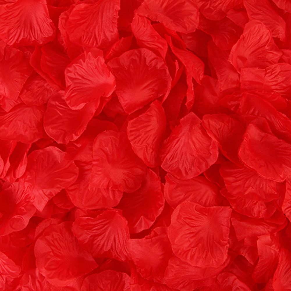5 Zakken 500 Stuks 5*5 Cm Kunstmatige Rood Roze Wit Rozenblaadjes Zijden Doek Bloemblaadjes Bruiloft Verjaardag partij Decoratie: bright red