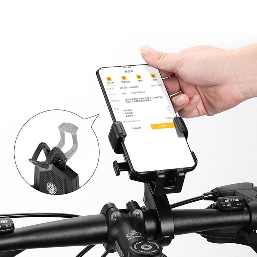 Mountainbike aluminiumslegering mobiltelefonholder el-telefon cykelholder motorcykel hol mobil navigation mobil  d3 a 9