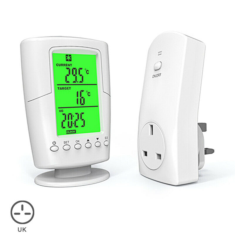 Wireless Digital Temperature Controller Thermostat Thermoregulator Water Heater Temperature Sensor And EU UK US Plug: UK plug