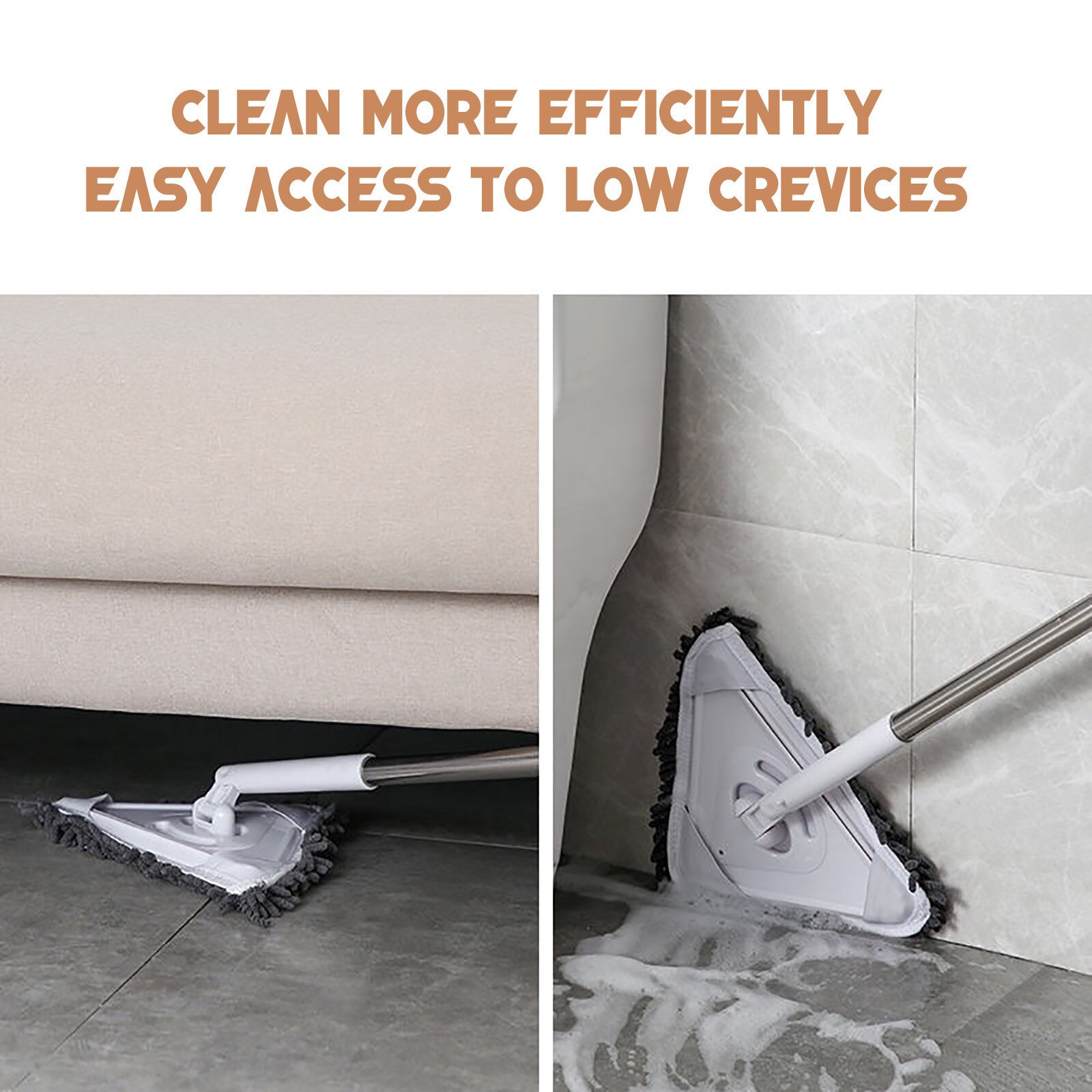 Glass Wiper Cleaning Window Cleaner Long Handle Telescopic Rod Silicone Rotating Head Dry And Wet Mopping Window Cleaner