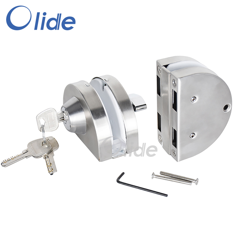 Glass Door Lock 304 Stainless Steel,Double Door/Single Door Lock, Frameless Door Lock