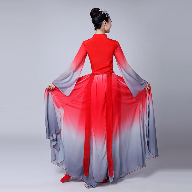 Chinese Folk Dance Ancient Yangko Dance Costume Hanfu Classical Profession Practice Clothes Traditional Dance Wear