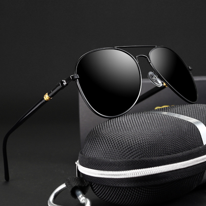 Klassieke Zonnebril Gepolariseerde Mannen Rijden Bril Zwart Pilot Zonnebril Mannelijke Retro Zonnebril Voor Mannen/Vrouwen