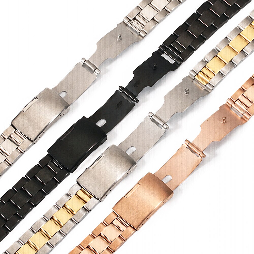 DAHASE Stainless Steel 18mm 20mm 22mm 24mm 26mm 28mm 30mm Watch Band Solid Classic General Metal Strap Watchband Belt OL3Z