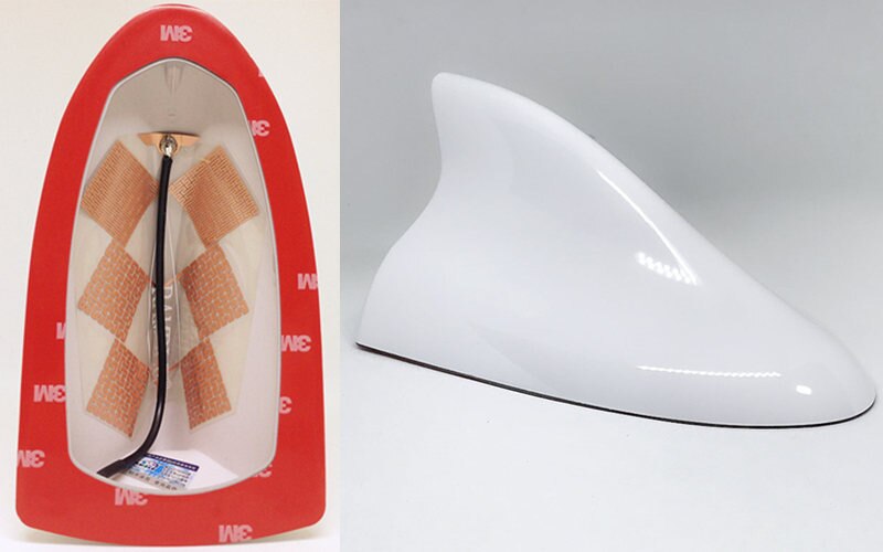 Luksuriøs special til mitsubishi outlander radio hajfinne styling antenne bil bil antenne suv tag antenner dæksler: Hvid avanceret stil
