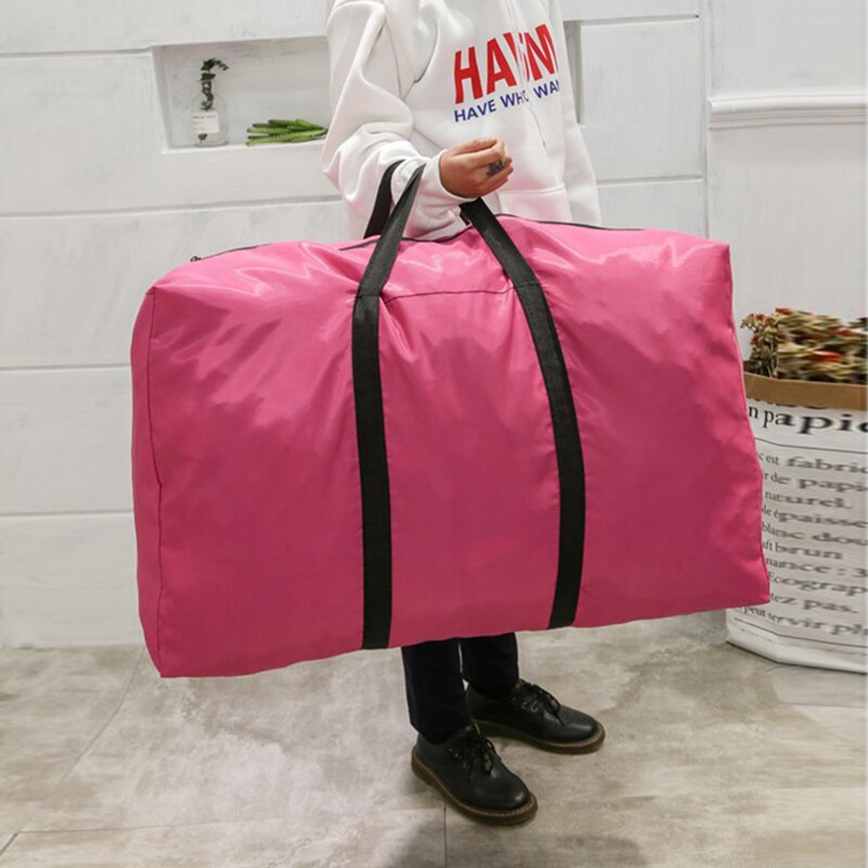 Unisex de gran capacidad de viaje bolsos Oxford impermeable bolsas de equipaje plegable bolsas para mudanza bolsas de almacenamiento para ropa XA326F