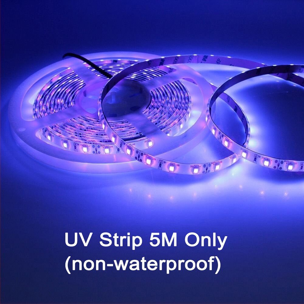 UV Light Disinfection Strip 5m 5050 LED Tape Germicidal Disinfection Light LED Strip Lights 12V for Home Disinfecting Air Clean: UV strip 5m only