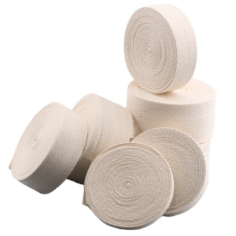 Rubans en coton Beige, 10mm/15mm/20mm/25mm/30mm/40mm/50mm/60mm, ruban sergé à chevrons pour sac, vêtements, Textile de maison 50 ans