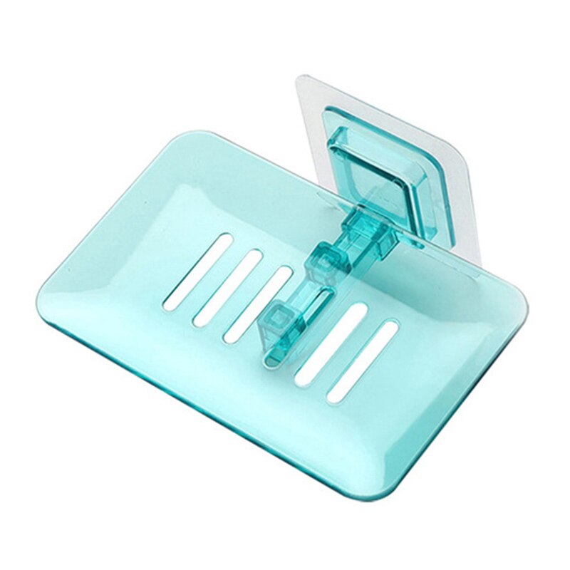 Zeep Rack Geen Boren Wall Mounted Dubbele Laag Zeep Houder Zeep Spons Zeepbakje Badkamer Accessoires Zeepbakjes Zelfklevende: green