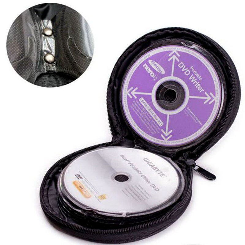 Ymjywl cd etui fint rødvin system af ultra-fiber skin kapacitet  of 20 runde dvd klip cd pakke til bil og hjem