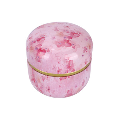 Japanse stijl ronde metalen theebussen blikken theedoos theepot mini koffiepoeder matcha snoep koekjes opbergdozen blikken theeservies: 5