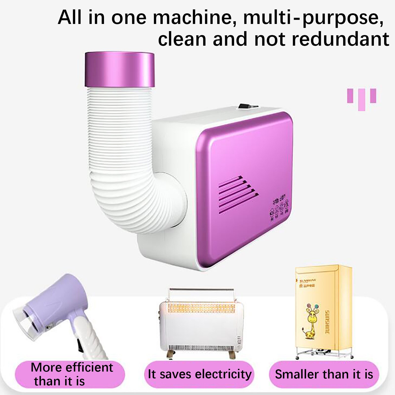 Mini Dryer Household Drying Travel Portable Underwear Sterilization Storage Dry Clothes Box Portable Dryer Pet Dryer Drying Box