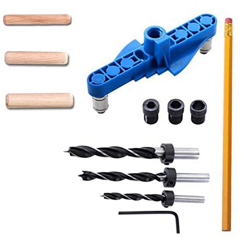 Treknagel Jig Met Centrum Kraspen Lijn Offset Systerm Voor Houtbewerking Boor Guide Tool