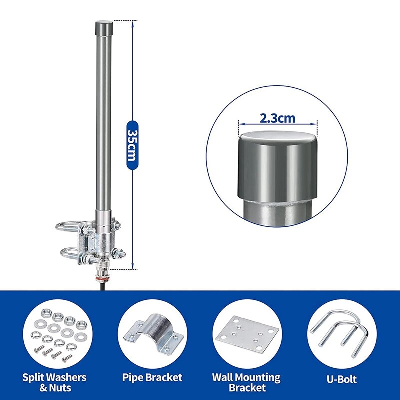 868 MHz LoRa Antenne Antenne draussen 3DBi Fiberglas LoRaWAN Antenne Kabel mit N Stecker für RAK Nebra Rotluchs HNT