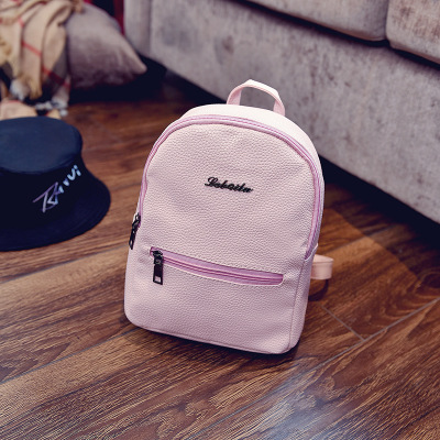 Trend Vrouwelijke Rugzak Zomer Kleine Vrouwen Rugzak Snoep Kleur Student Schoudertassen Vrouwelijke Tiener Meisjes Leuke Schooltassen: Pink mochila