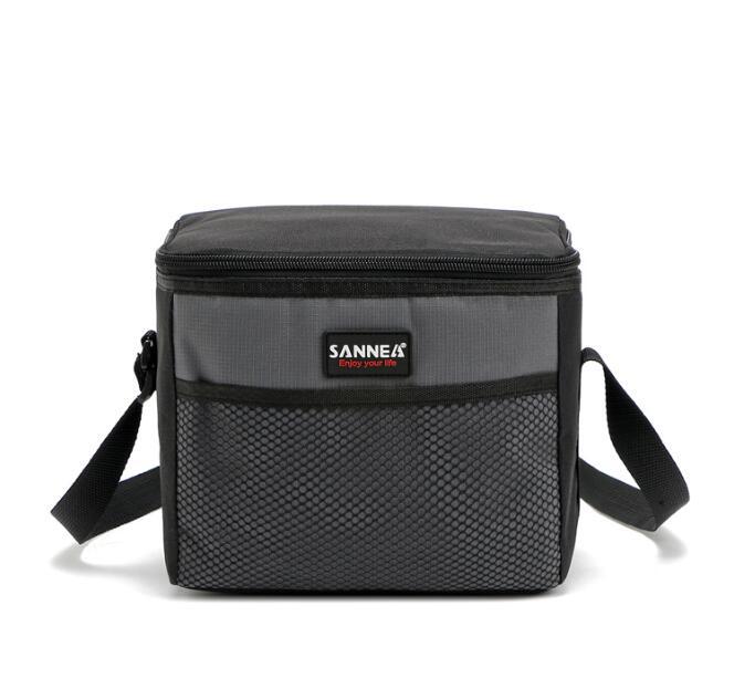 5L Picnic Bag Single-shoulder Student Picnic Bags Heat / Cold Preservation Pocket Picnic Bag red blue green gray: gray