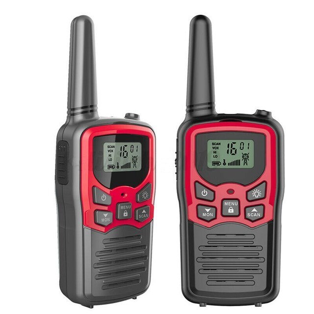 2pcs Walkie Talkie Handheld Radio 22 Channels Set 10 Km Uhf 400-470 Mhz Dual Band Mini Radio Communication Transceiver For Camp: red