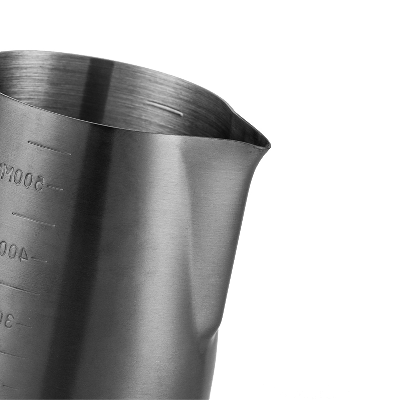 Jarra de espuma café con leche 300/600/900ml, jarra de Barista, jarra de arte artesanal con Latte, taza de acero inoxidable a doble escala con boca de águila Taza de leche