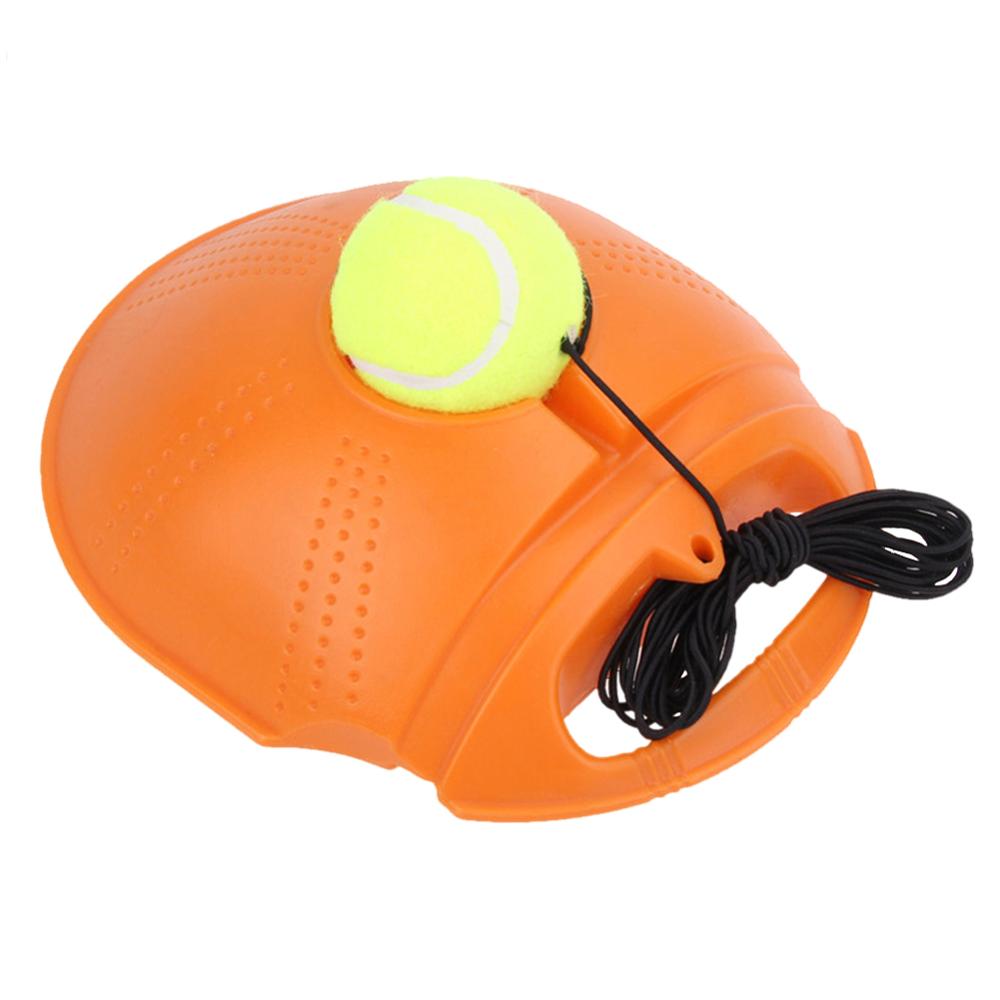 Rebound Zware Tennis Training Tool Oefening Enkele Tennis Trainer Base + Rubberen Band Bal Pak: orange