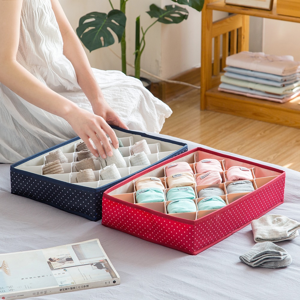 6PCS Plastic Multi Compartment Grid Drawer Divider Adjustable Drawer Organiser Vanity