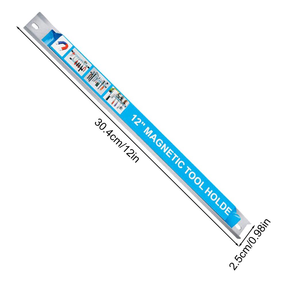 Organizador de herramientas magnético, soporte magnético para herramientas de montaje en pared, tablero de banco de trabajo montado, organizadores de imanes eléctricos, accesorios de taller: Blanco