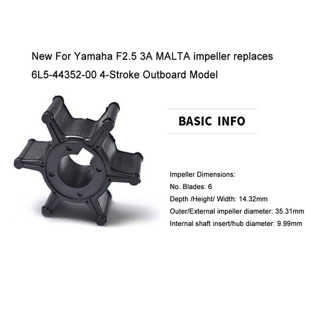 para Yamaha F2.5 3A MALTA impulsor reemplaza 6L5-44352-00 4 tiempos modelo fueraborda