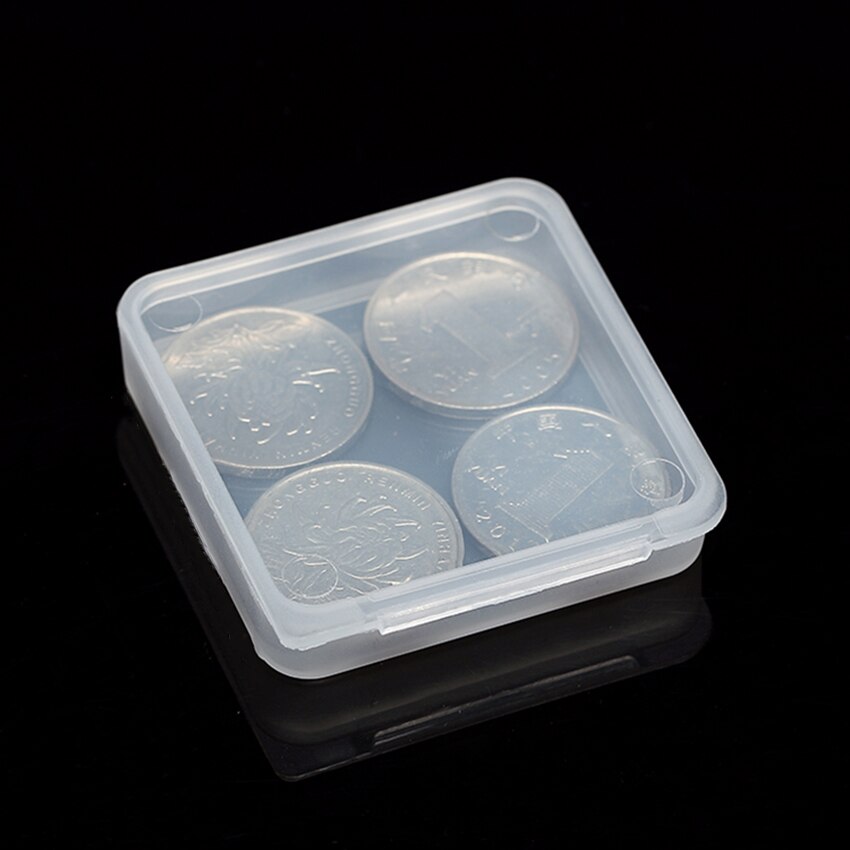 Vierkante Lege Mini Clear Plastic Organizer Opbergdoos Containers Met Scharnierende Deksels Voor Kleine Items, Ambachtelijke Projecten 5.4x5.4x1.2cm
