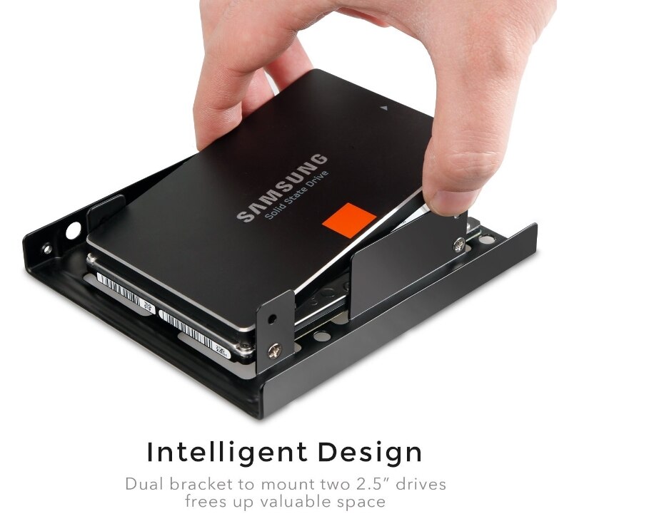 2.5 "SSD/Harde Schijf 3.5" Drive Bay Adapter Montagebeugel HDD Converter Lade, ondersteuning 2 stuks SSD Drive