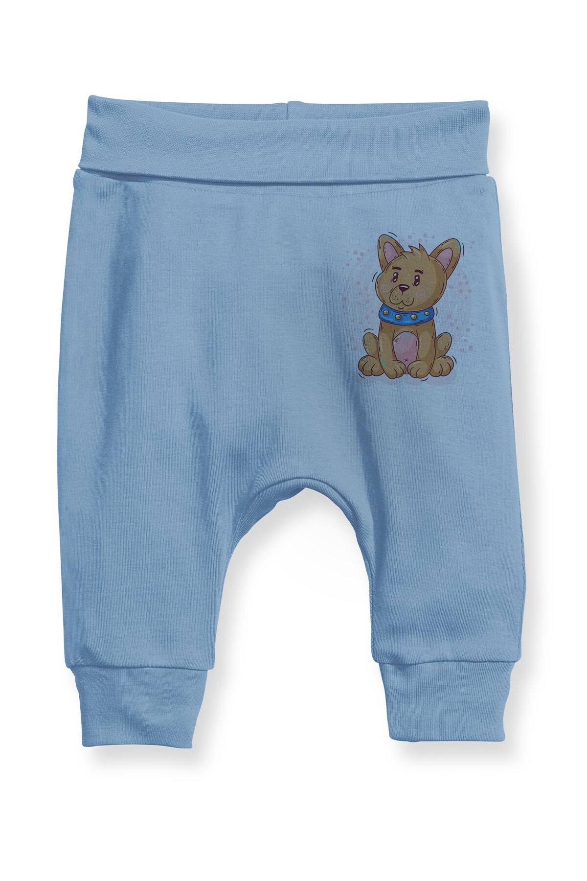Angemiel Baby Nette Sitzen Hund Baby Junge Pluderhosen Pantalon Blau