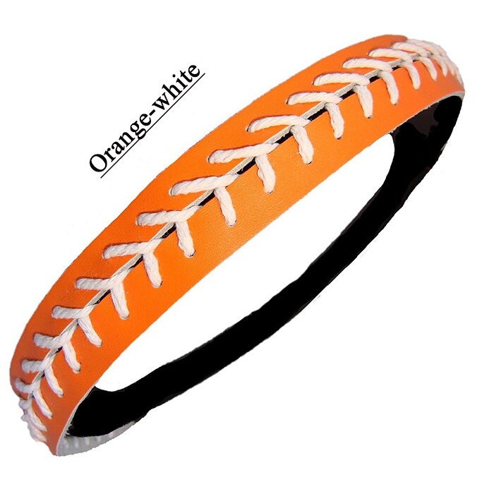 Diademas de softball-Costura de punto Fastpitch elástico deportivo y Diadema de de Judy: orange white