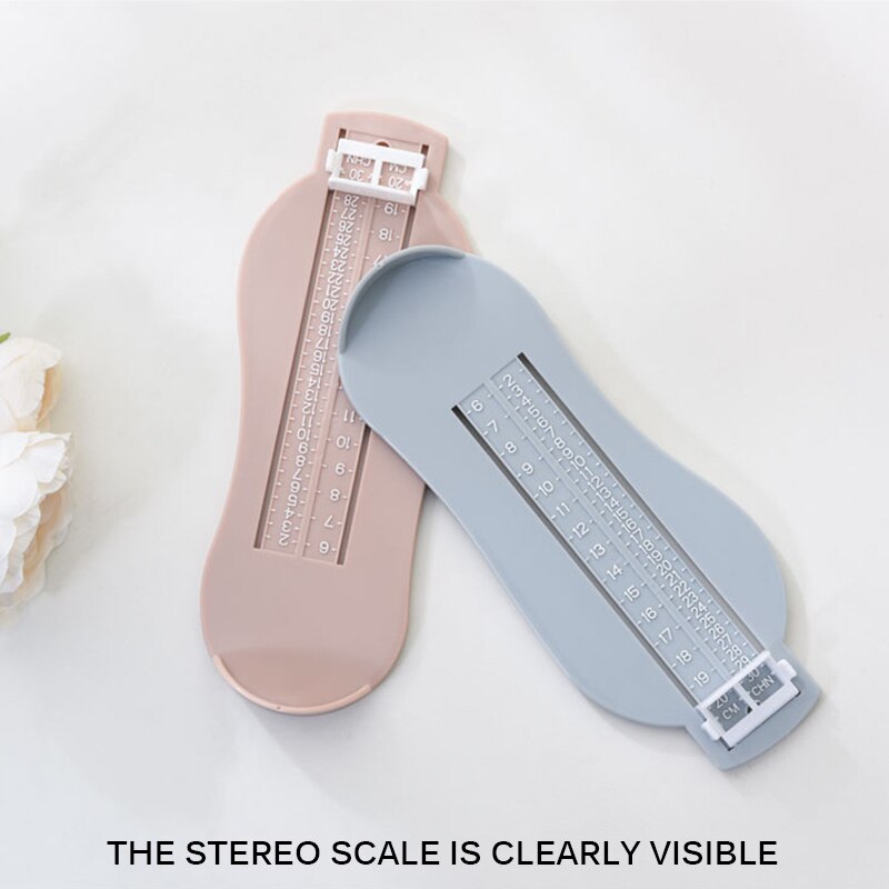 Medidor de medida do pé 3 cores bebê criança pé régua sapatos tamanho medição sapatos comprimento crescente pé montagem régua ferramenta medidas