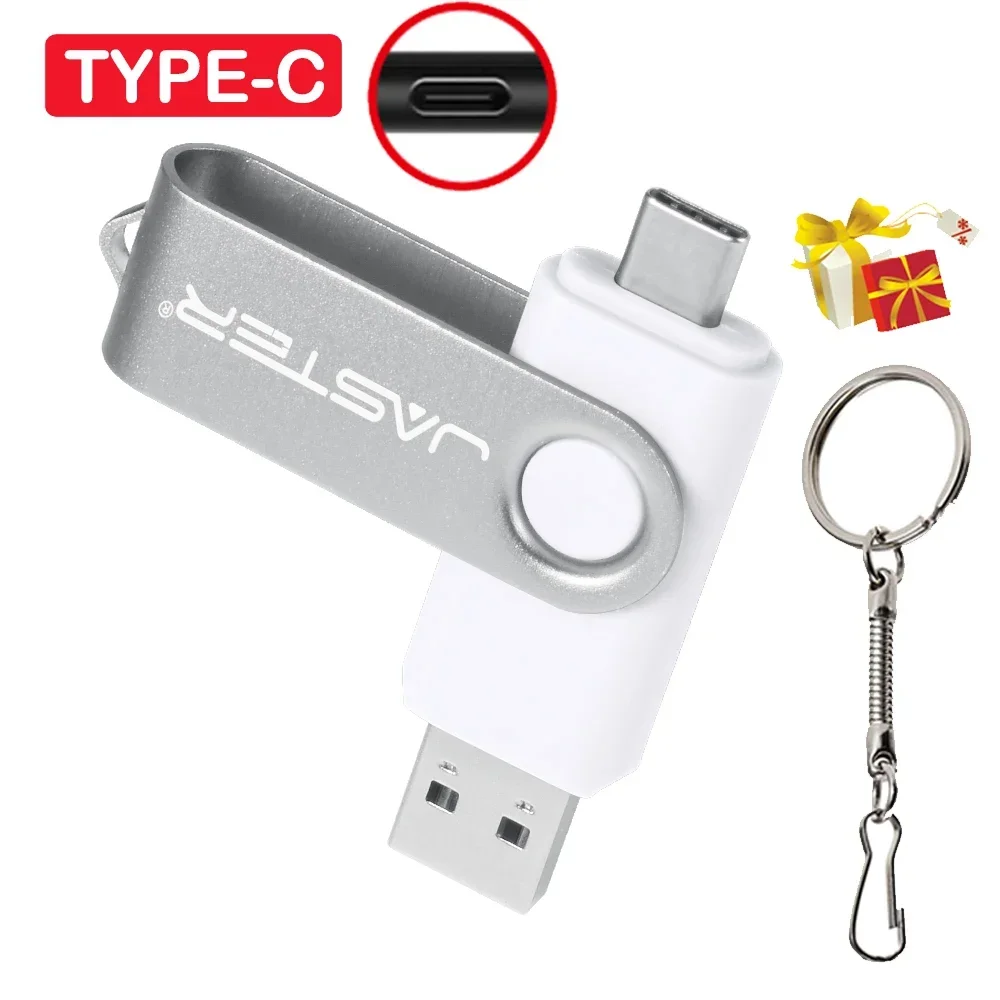 Pendrive USB TYPE-C 128MB (nie GB) Prawdziwa pojemność Pen Drive 64GB Bezpłatny brelok do kluczy Pamięć USB Prezent Czerwony U Dysk Niebieski 1G 2G 4G 8G: Niebieski / 4GB