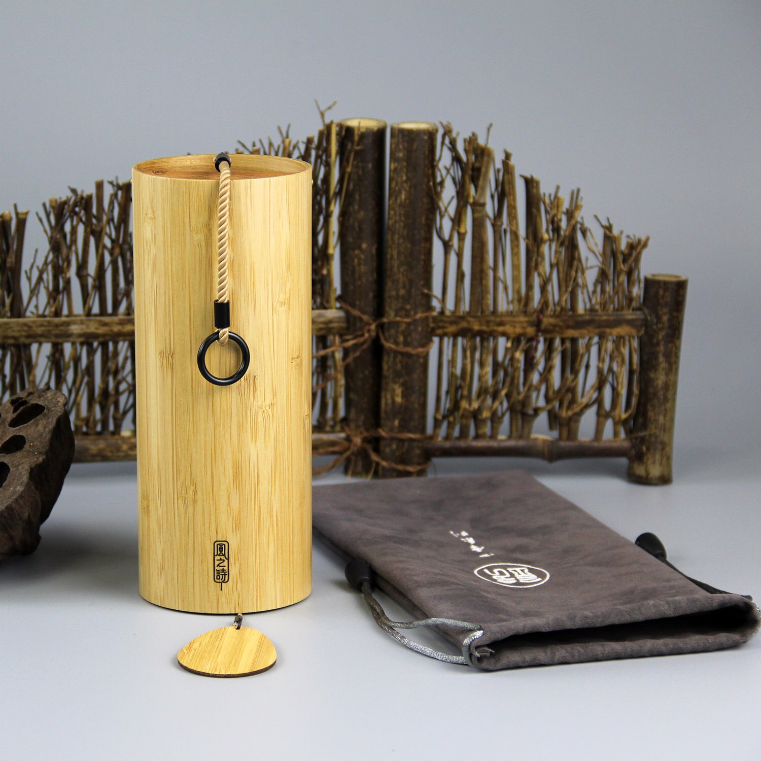 Campanelli eolici di bambù Windchime Windbell per giardino esterno terrazza decorazione domestica Zen meditazione rilassamento inverno accordo G-B-D-C