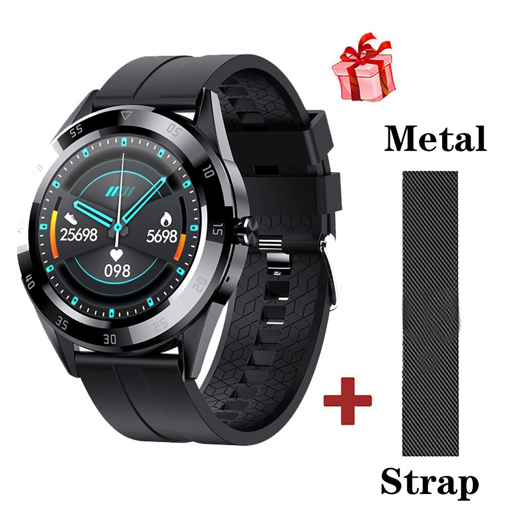 Y20 Smart Watch Bluetooth Call Music Sports Fitness Heart Rate Blood Pressure Men Waterproof Women Wristband PK GT2 P8 L9 L8: BK Silica BK Steel